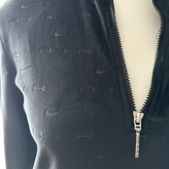 Nike Air Cropped Quarter Zip Sweatshirt - Black - Picture 5 of 8